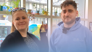 Photo d'Amélie et Maxime de l'équipe de la prévention.