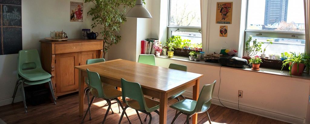 Common dining area on the 4th floor of the Patricia Mackenzie Pavilion